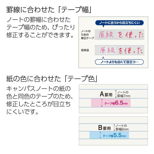 KOKUYO Campus Notebook Pen Type Correction Tape Refill Main Body A-lined 6.5mm Set of 2 TW-MNT346X2SET