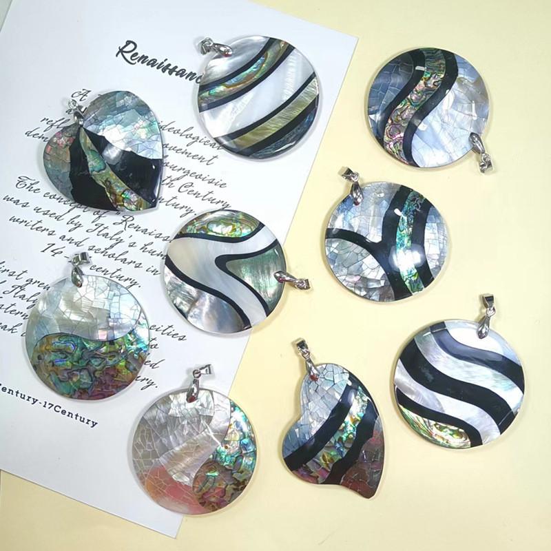 Seashell Heart Shaped Pendant Jewelry With Handcrafted Shell And Pearl For Casual Wear
