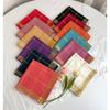 Women S Gold Line Plaid Square Scarf 90x90cm Elegant Shawl For Autumn Winter