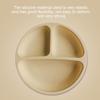 Silicone Divided Kitchen Dining Storage Plate Infant Dinnerware Toddlers Adults Washable Reusable Eating Training Dish