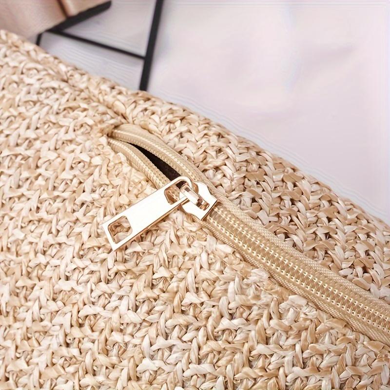 Summer Ladies Casual Handbag Simple Fashion Trend Fanny Pack Woven Crossbody Bag Outdoor Travel Shoulder Chest Bag