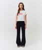 CITTA Linen Pin Stripe Bootcut Pants_Ctb550(Navy)