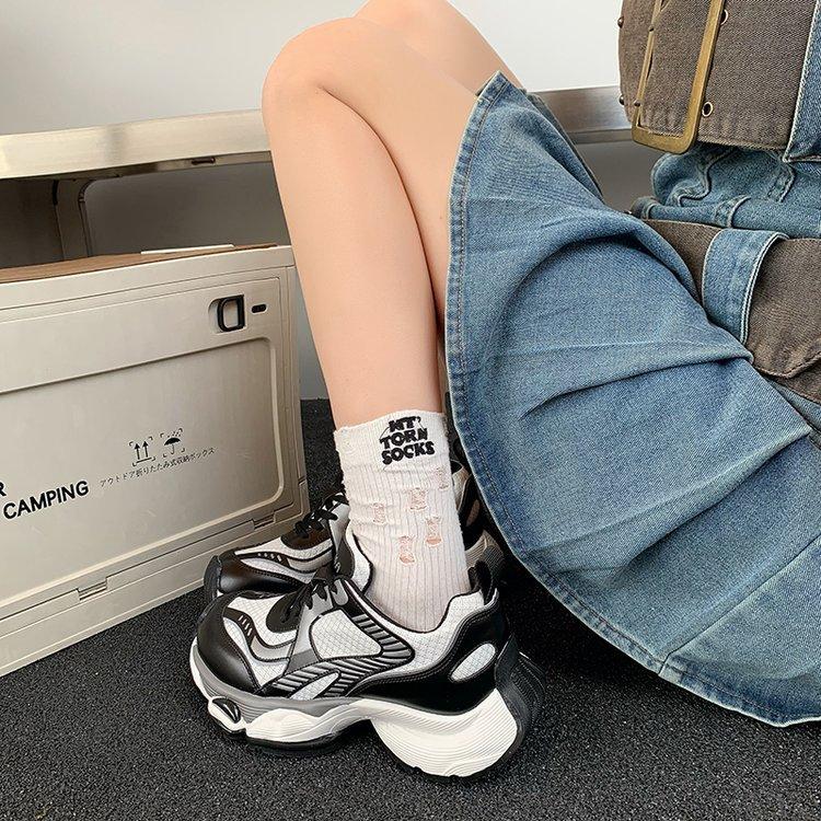 Temperament Platform Dad Shoes Women 2025 New Summer Mesh Breathable Casual Sports Shoes Versatile Commuter Shoes