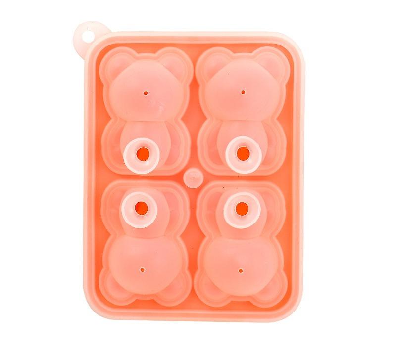 Bear Ice Pop Molds Cartoon Molds Silicone Homemade Frozen Baby Molds Maker Bpa Free Reusable Easy Unmold