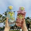 Shangtai Tritan Large-Capacity Straw Sports Cup with Scale & Double Drink Compartments.