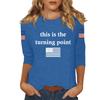 Women's Casual Fashionable Sexy Comfortable Neck Three-Quarter Sleeve Top