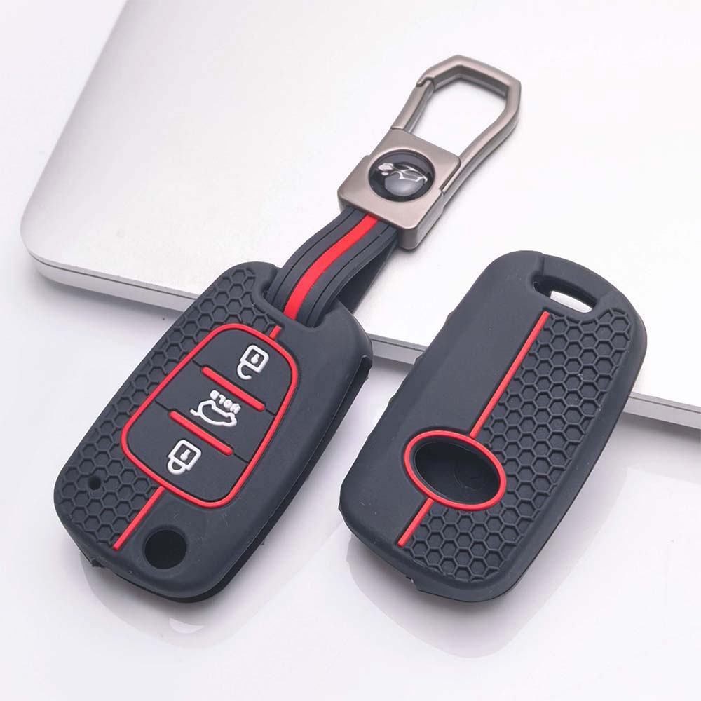 Key Fob Cover for Hyundai with Keychain Anti-Scratch Guard Shockproof Protection Soft Grip Texture Responsive Button Touch Dust Resistant Cover