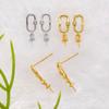 S925 Sterling Silver Stud Earrings: Women's Fashion DIY Bead Tray Setting
