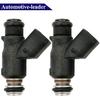 2Pcs 27709-06A Fuel Injectors 6 Holes Engine 2770906A Original Equipment Compatible for Harley Davidson Dyna Motorcycle 275CC Engine 25 Degree