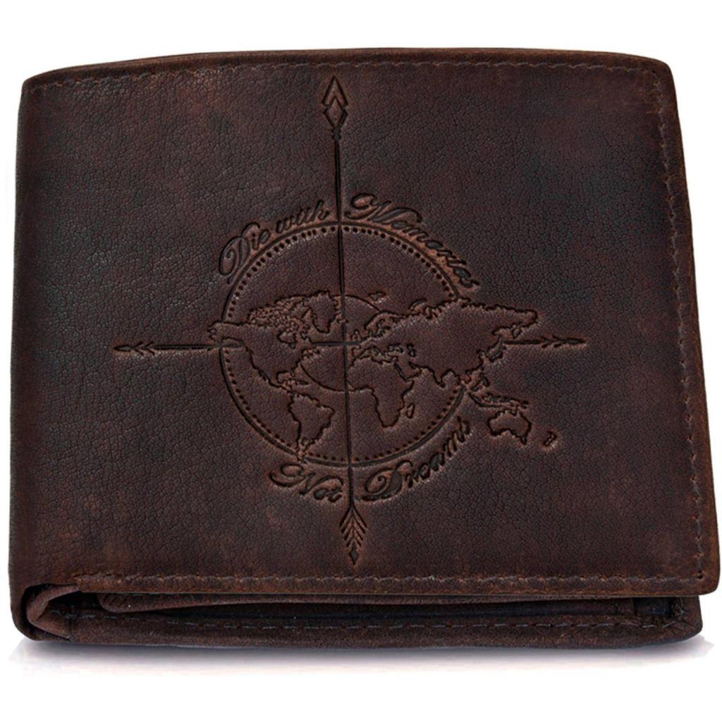 Men Casual Genuine Leather RFID Wallet - Regular Size  (6 Card Slots) Men Wallet