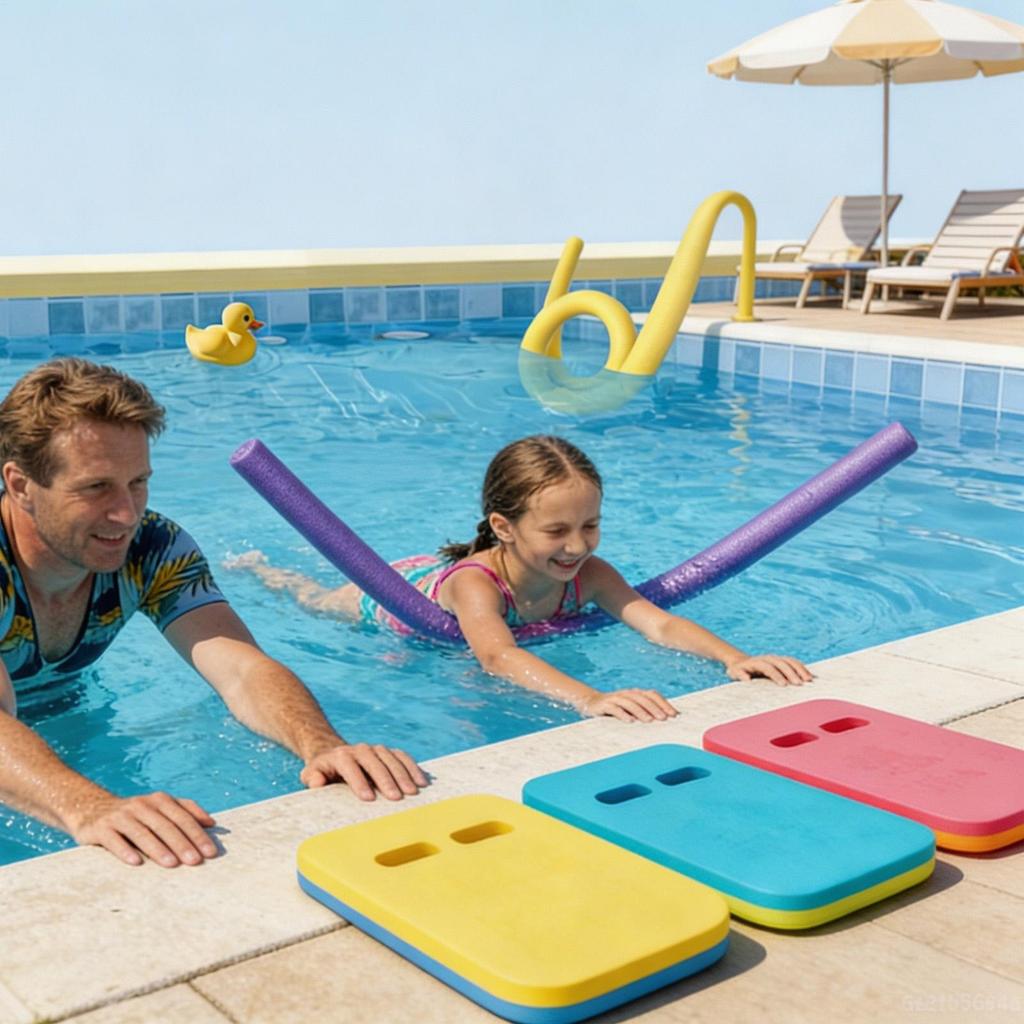 Pool Noodles Foam Multi-Purpose Inflatable Soft Foam Floats with Connector Summer Pool Accessories for Kids Adults Exercise