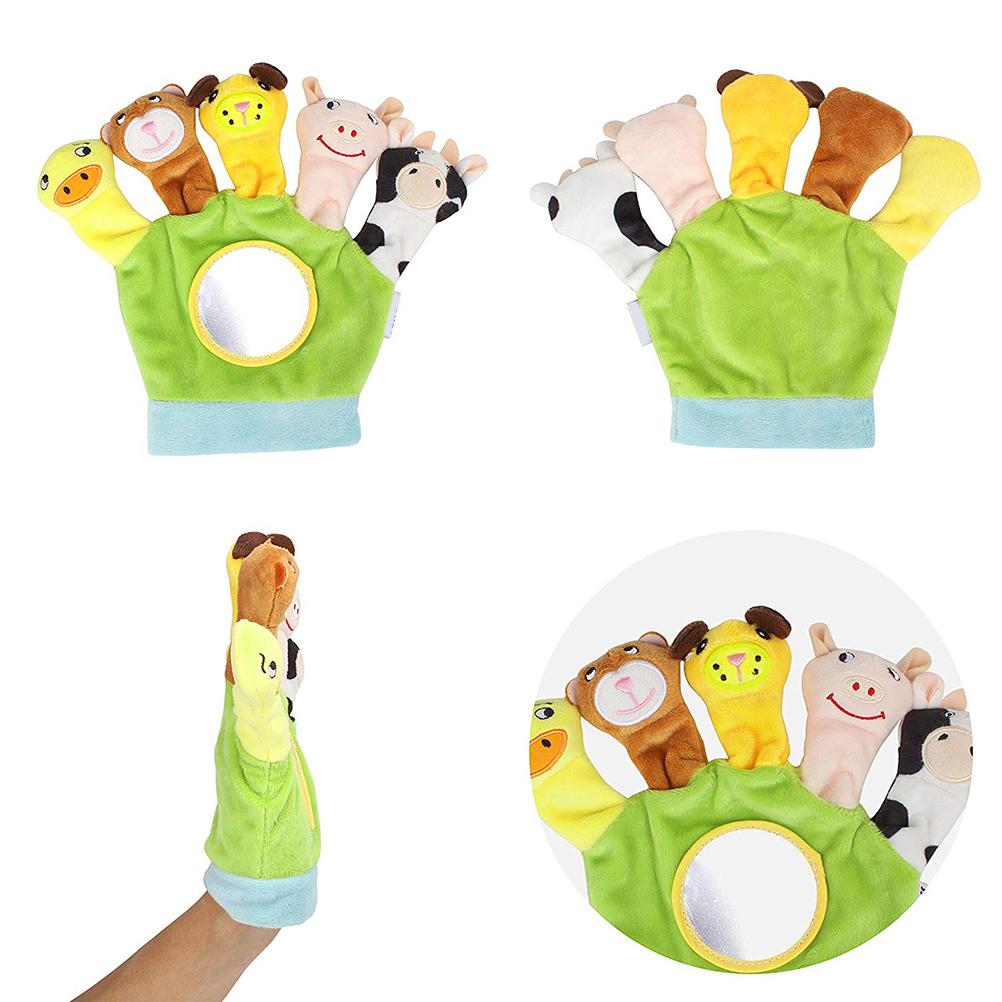 Cartoon Tier 5 Finger Plüschpuppen Handschuh Spielzeug Kinder Früherziehungsspielzeug
