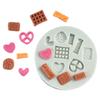 Mehrzweck Kleines Keks Silikonform Set Sicher für Süßigkeitenherstellung Kuchen Dekorieren Polymer Clay Eiswürfelform