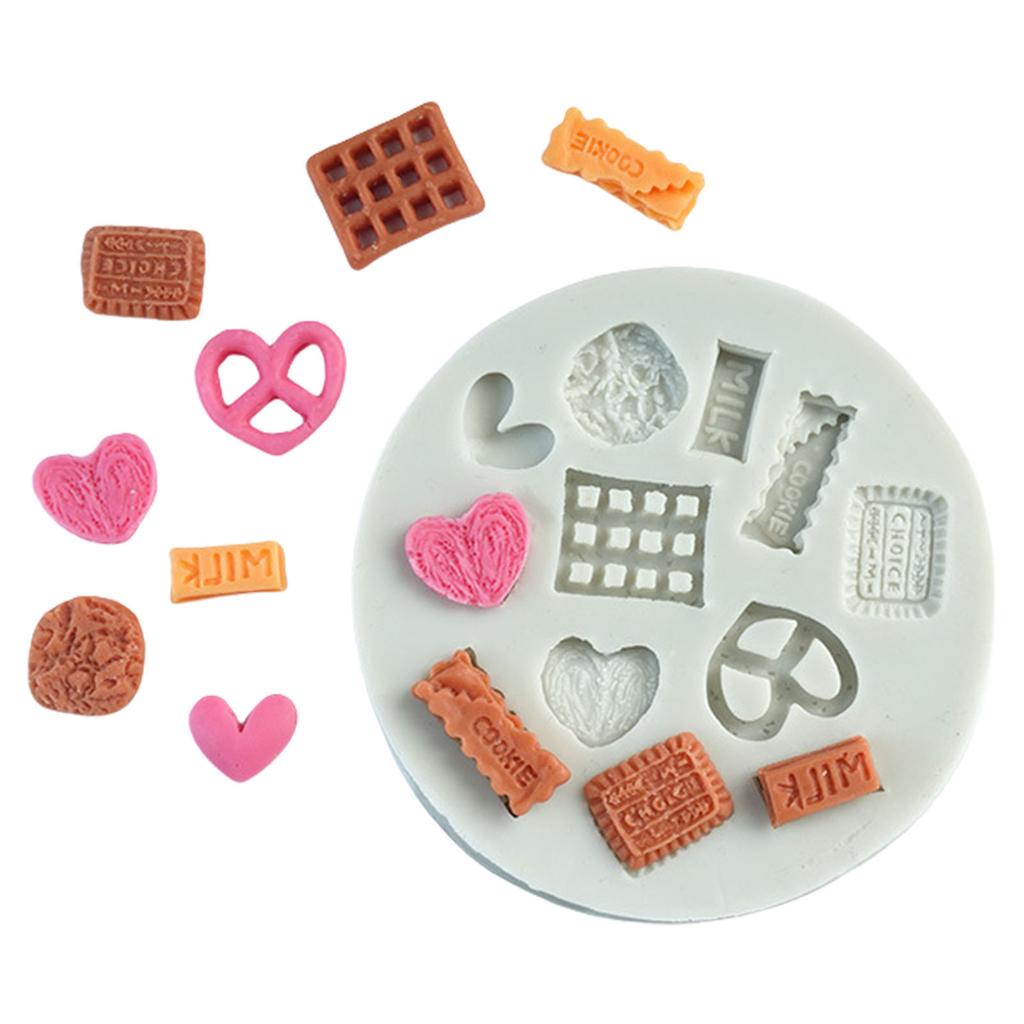 Mehrzweck Kleines Keks Silikonform Set Sicher für Süßigkeitenherstellung Kuchen Dekorieren Polymer Clay Eiswürfelform