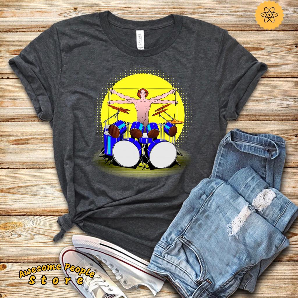 Drummer Shirt, Gifts For Drummers, Drummer Gifts, Drumming Gift for Boyfriend, Da Vinci Drummer Tshirt, Shirts for Men, Drummer T Shirt