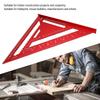 Rafter Square Aluminum 12 Inch Woodworking Layout Tool Metal Triangle Angle Protractor for Woodworking and Carpentry Red