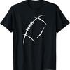 Unisex Adult Classic Fit Short Sleeve T-Shirt Black Small Football Silhouette