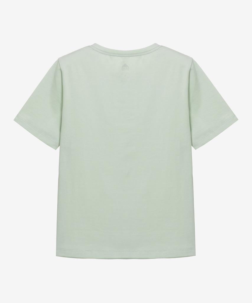 BASIC HOUSE Women'S Premium 40-Count Round Neck Short Sleeve T-Shirt Mint Lats0211