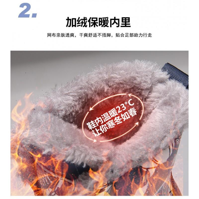 Kids Winter Snow Boots Boys Girls Warm Fleece-Lined Ankle Outdoor Slip-Resistant Non-Slip Shoes
