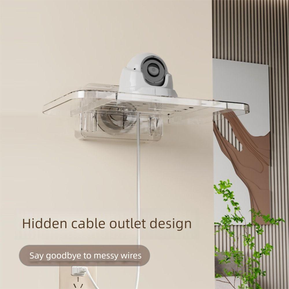 No-Drill Wireless Wifi Router Storage Shelf Suction Cup Wall-Mounted Storage Holder  Office