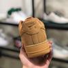 Scarpe Casual Air Force 1 in Vera Pelle Scamosciata Colore Grano con Ammortizzatore ad Aria Integrato per Uomo e Donna - Stile Autunno/Inverno