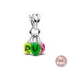 925 Silber Menschenfressende Blume Charms Perlen für DIY Schmuck 3mm Armband Damen Ringe Geschenke