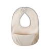 Waterproof Feeding Bib for Babies 0-4 Year Thickened Drool Bandana with Food Catcher Large Coverage Soft Weaning Bib Solid Color