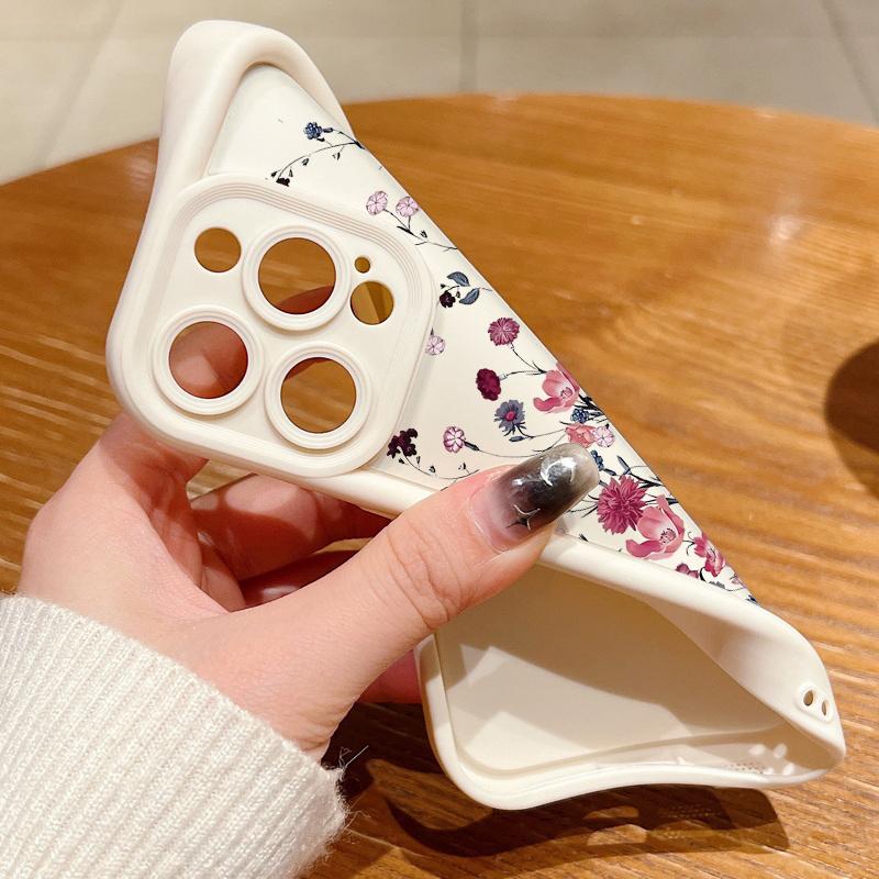 Shockproof Soft TPU Case For iPhone 17 16E 16 15 Pro Max 14 Plus 13 12 11 Pro Max Air Flower Pattern Silicone Phone Cover