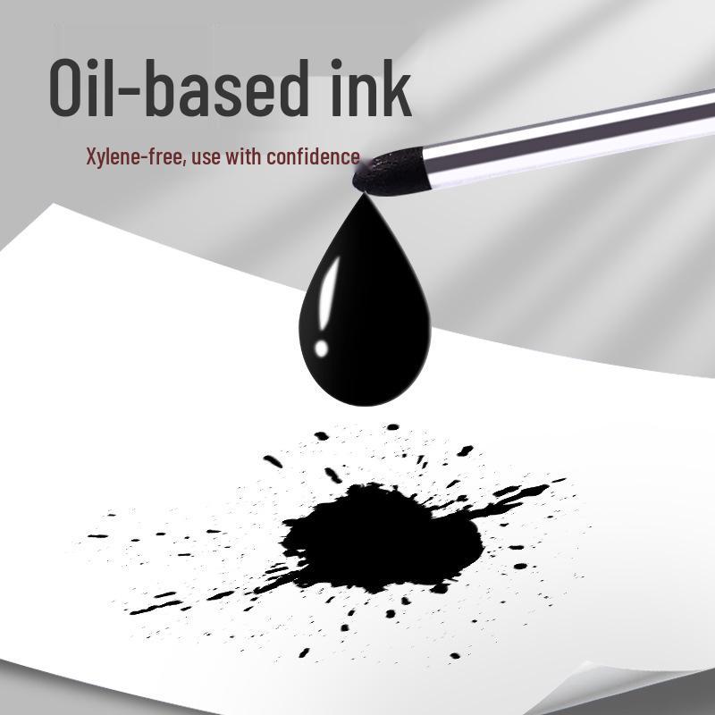 20mm Oil-Based Long-Tip Marker for Woodworking and Tile - Black Fine Deep Hole Construction Marker