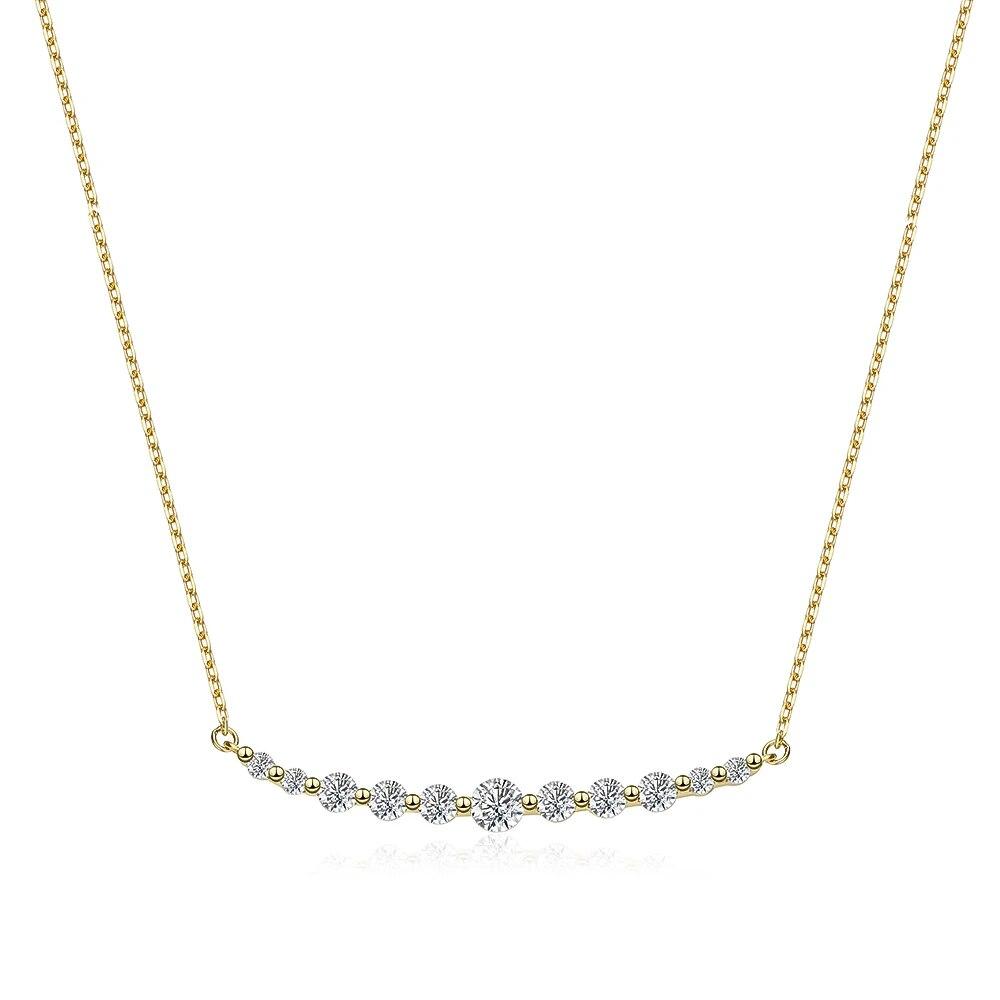 

Ожерелье из твердого серебра 1,1CTTW с муассанитом для женщин, роскошный кулон для невесты, стерлинговое серебро 925 пробы, подарок на день матери, ювелирные изделия