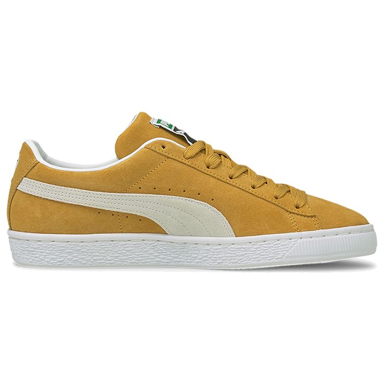 Puma Suede Classic 21 Unisex Honey Mustard White Sneakers 374915-05