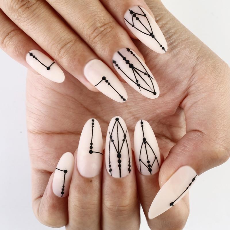 

Накладные ногти в форме миндаля, глянцевые, накладные ногти, натуральные, полностью покрывающие накладные ногти, акриловые клеи для ногтей для женщин 1