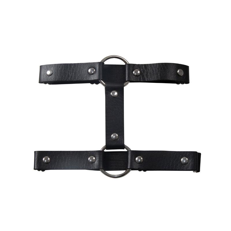 Gothic Harajuku Punk Leather Thigh Garter Elastic Band Leg Chain