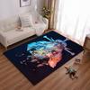 "Anime Design Carpet with Skull Pattern and Fire Elements Décor" Suitable for Use As an Anti-slip for Living Room Bedroom Sofas