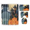 Halloween Shower Curtain Floor Mat Combination Four-Piece Set Kitchen Absorbent Non-Slip Carpet Bedroom Door Mat