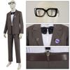 Carl Fredricksen Full Suit Cosplay Set, Up Elderly Character Stage Outfit with Glasses