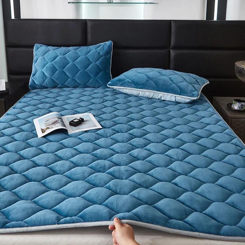 2024 neue 230g hochgramm verschlüsselte verdickte Milchvliesmatratze (Bettkissen) Serie Herbst und Winter
