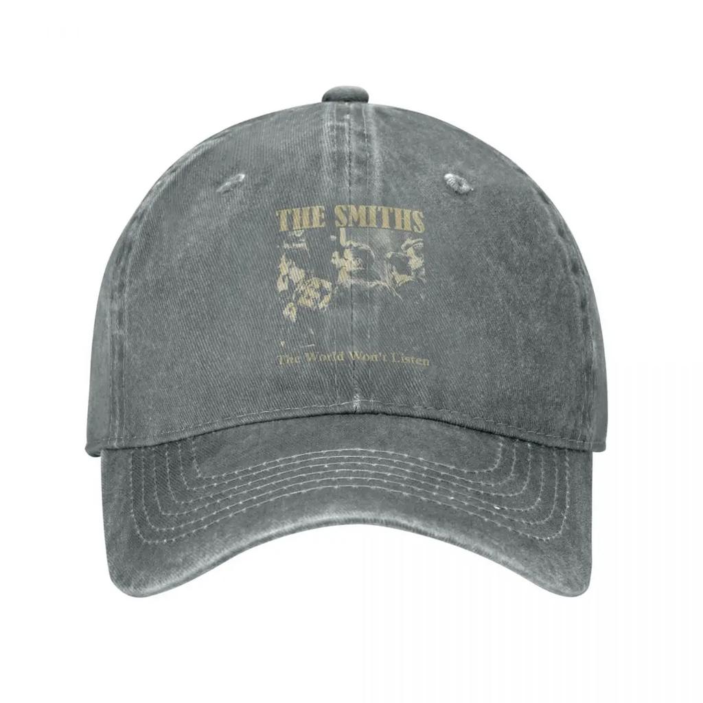 Vintage The Smiths Baseball Cap Unisex Distressed Denim Headwear 1980 Morrissey Outdoor All Seasons Travel Dárkové klobouky Cap