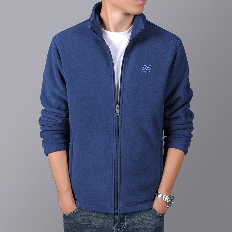 Autumn and Winter Outdoor Double-sided Fleece Jacket Sports Pilot Men's Jacket Fleece Windproof Warm Jacket
