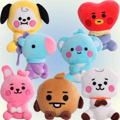 LINE FRIENDS BT21 Kpop Anime 10–24 Cm Jucărie de pluș Desen animat Rucsac: Păpușă drăguță în stil coreean—Perfectă pentru Crăciun și zile de naștere