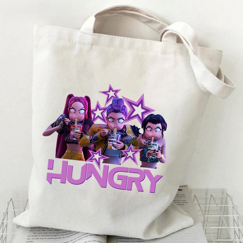 KPop Demon Hunters Student Everyday Versatile Shoulder Bag Fashion Demon Hunters Canvas Bag