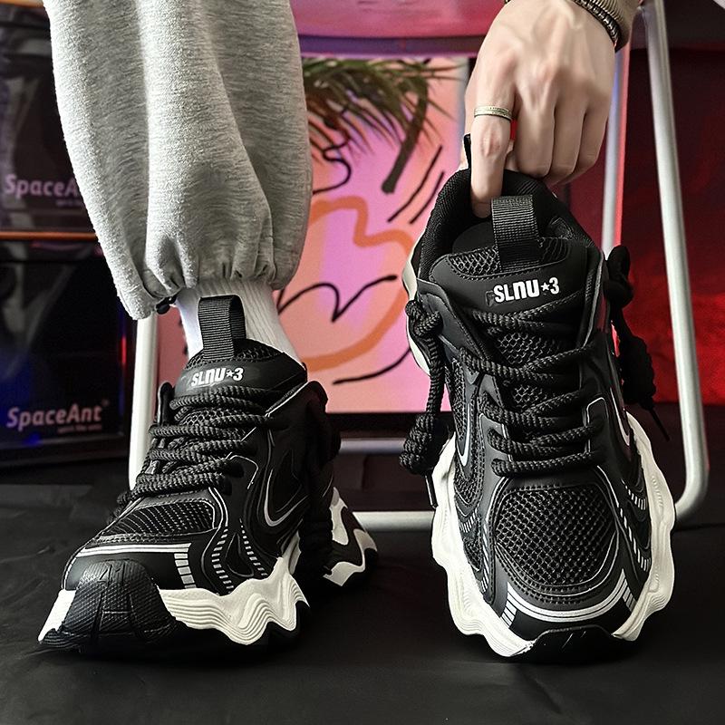 Men's Fashion Brand 2025 Spring Stylish Breathable Height-Increasing Casual Sports Sneakers