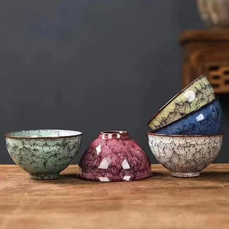 Kiln-Transformed Dragon Egg Dragon-Shaped Non-Slip Ceramic Cup Jian Zhan Warm Hand Cup Kiln-Transformed Large Capacity Master Cu