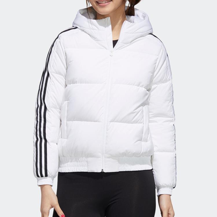 Adidas Neo Casual Warm Hooded Down Jacket Women Outerwear White GJ8822