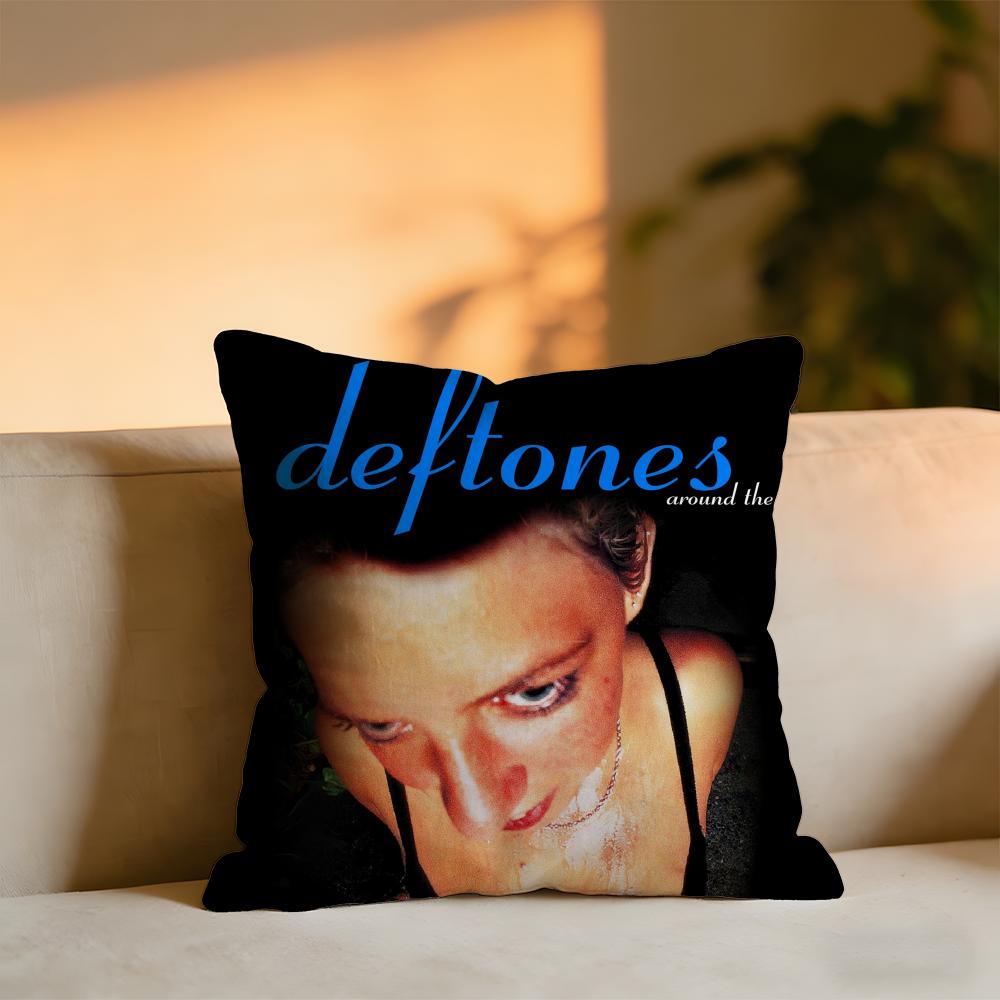 Подушка с принтом группы Deftones Уютная бархатная подушка-плед Мягкая теплая подушка для дивана кровати