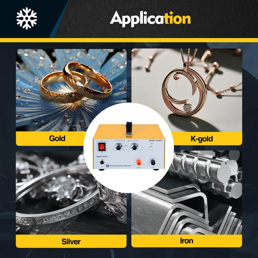 Jewelry Spot Welder Machine, 110V 80A Pulse Sparkle Spot Welder Portable Spot Welding Machine with Foot Pedal for Gold Silver