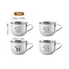 Cute Mini 304 Stainless Steel Children Water Cup With Handle Coffee Mug Durable Anti Scalding Metal Drinking Cup Tumbler For Kid