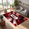 Fulham Football Print Crystal Velvet Rug, Comfortable Water Absorbent Non Slip Indoor Floor Carpet