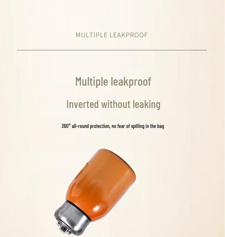 New Guofeng Chubby Insulated Mug with Handle - Portable Outdoor Pocket Cup