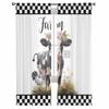 Bauernhof Plaid Kuh Hahn Gardinen für Wohnzimmer Küche Fenster Vorhänge Schlafzimmer Tüll Voile Vorhänge